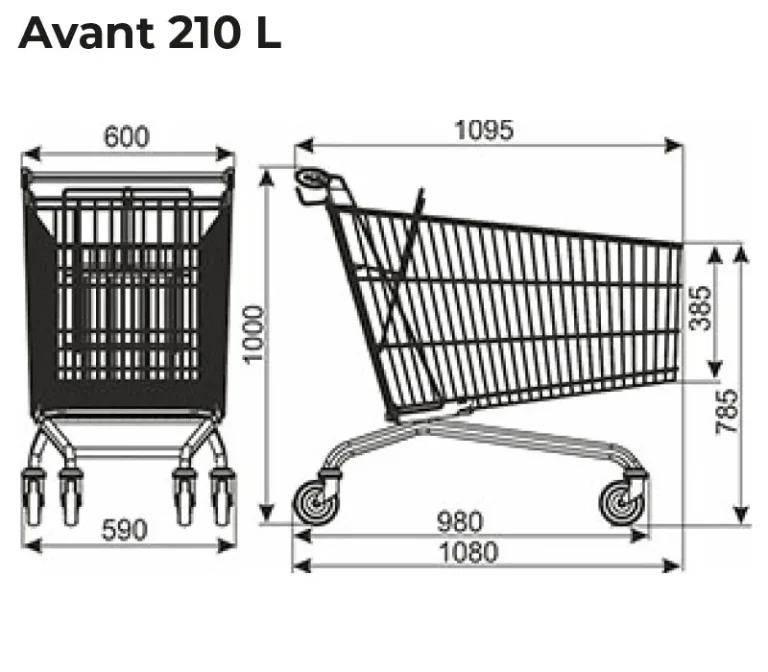 Chariot de courses 210L Chariot de courses 210L