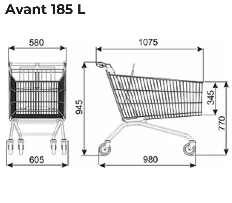 Chariot de courses 180L Chariot de courses 180L