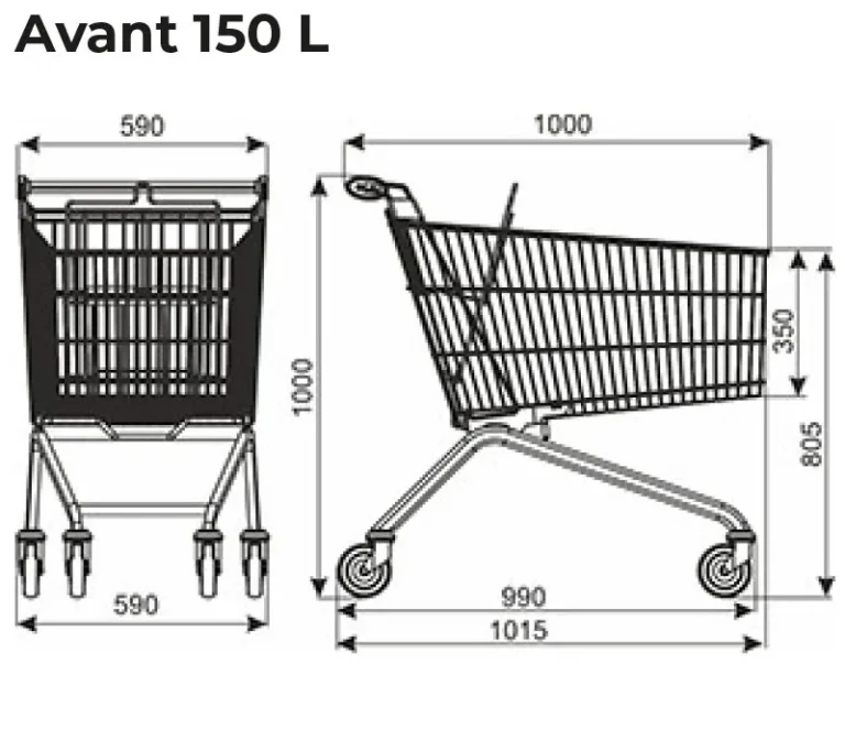 Chariot de courses 150L Chariot de courses 150L